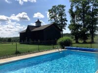 The Plum Bush House pool and barn