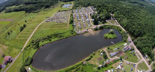 Heron Farm and Event Center aerial pond