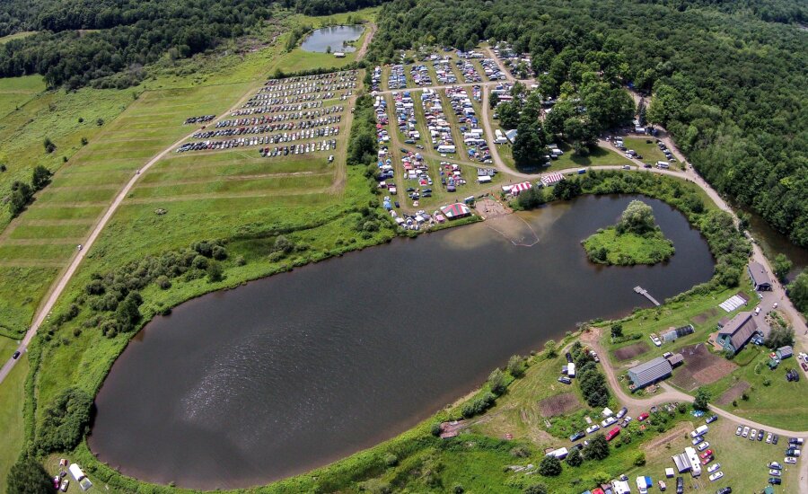 Heron Farm and Event Center aerial pond