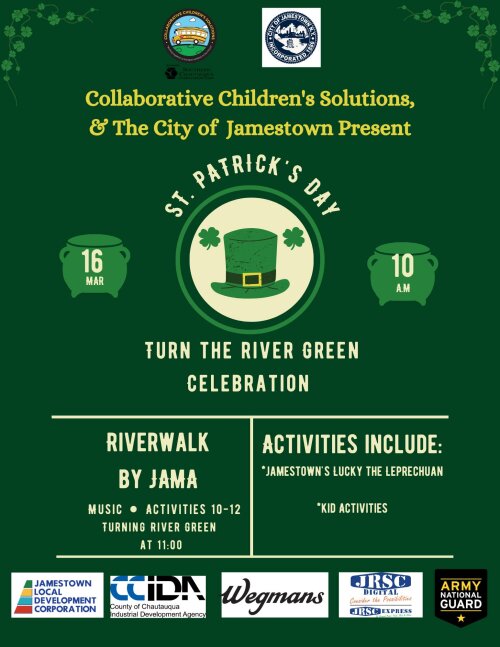 St Patrick's Day Turn the River Green Celebration