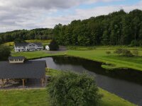 Morning Glory Inn aerial view inn and pavilion