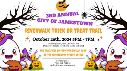 3rd Annual City of Jamestown Riverwalk Trick or Treat Trail October 26