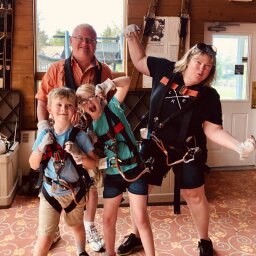 Murphy Family at Peek'n Peak's Aerial Adventure Course