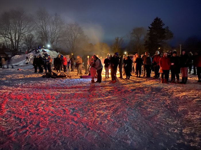 bonfire at WinterFest in Bemus