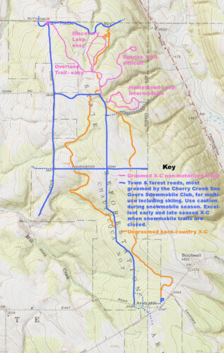 Boutwell Hill Ski Club Trail Map