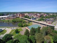 Aerial View of Jamestown and Chadakoin River alternate view