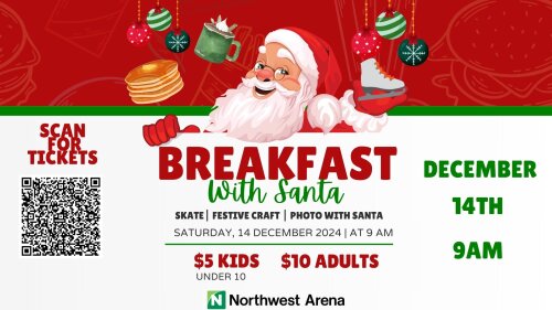 Breakfast with Santa December 14 Northwest Arena