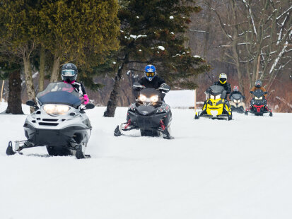 Snowmobilers in Chautauqua County