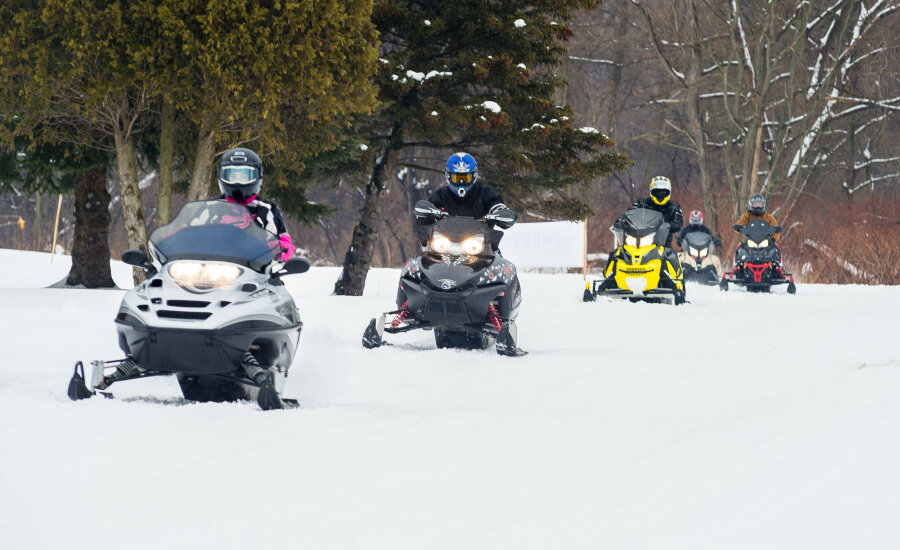 Snowmobilers in Chautauqua County