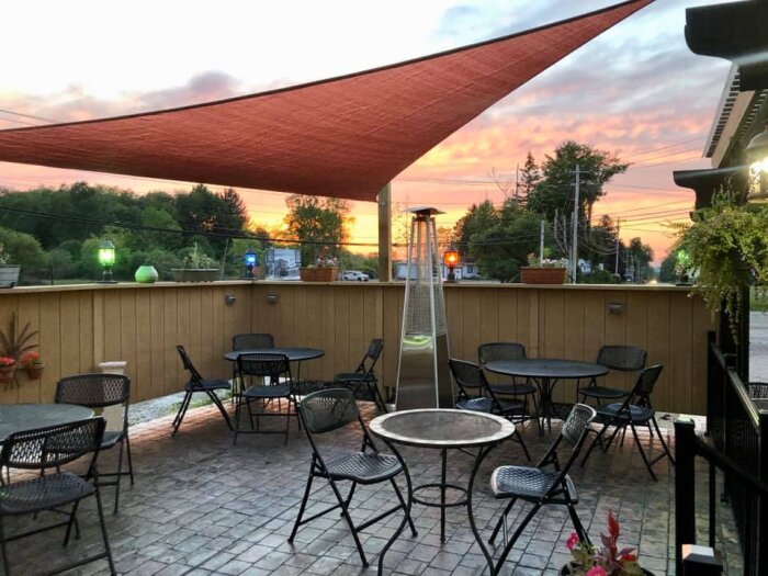 Outdoor Dining at Andriaccio's Restaurant - Sunset