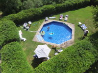 STAY Chautauqua Heights Manor people in pool