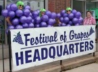 Signage for the Festival of Grapes Headquarters.