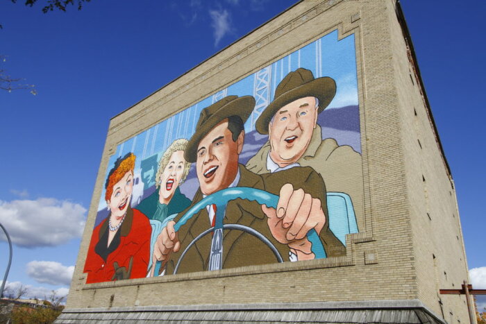 A new "I Love Lucy" mural painted in town.