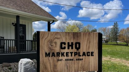 CHQ Marketplace sign