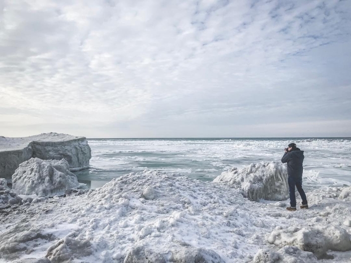 winter ice dunes by @pollyflinderr and @c vllieres