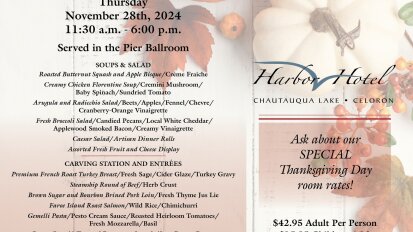 Celebrate Thanksgiving Chautauqua Harbor Hotel