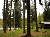 Eastside Overland Trail Pond Leanto and woods