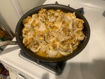 Cooking Pan with Walleye by Dave Figura