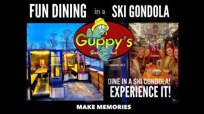 Guppy's Fun Dining in a Ski Gondola