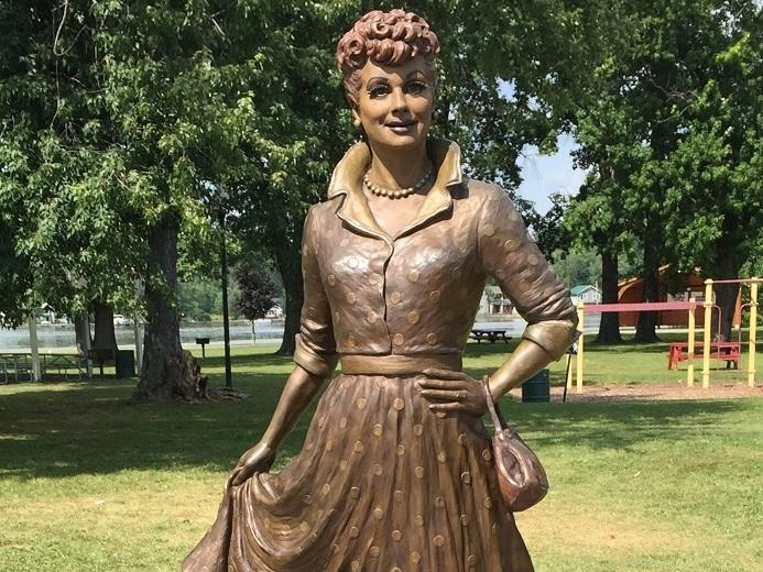 Lucille Ball Statue by Carolyn Palmner in Lucille Ball Memorial Park, Celoron, NY