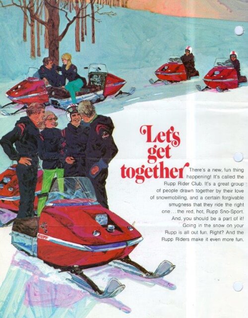 Vintage Snowmobiling Flyer