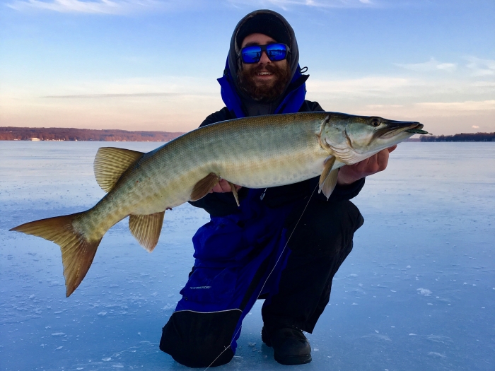 Musky Caught During Ice Fishing