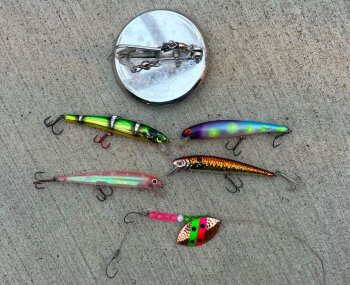 Dipsy Diver and assortment of stickbaits and worm harness