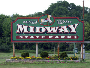 Entrance sign for Midway State Park.