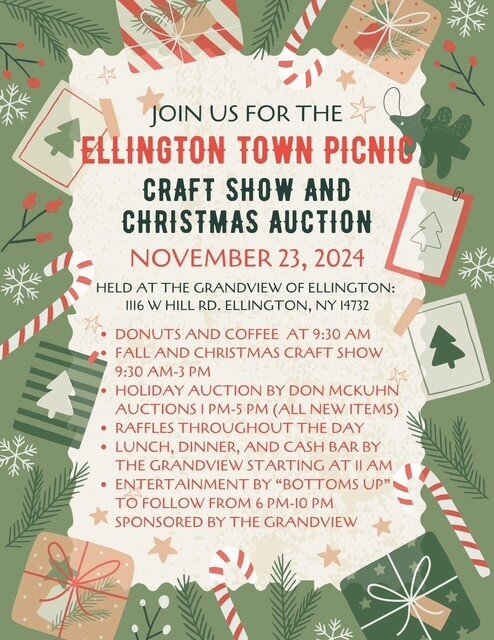 ellington picnic Craft show & Christmas Auction