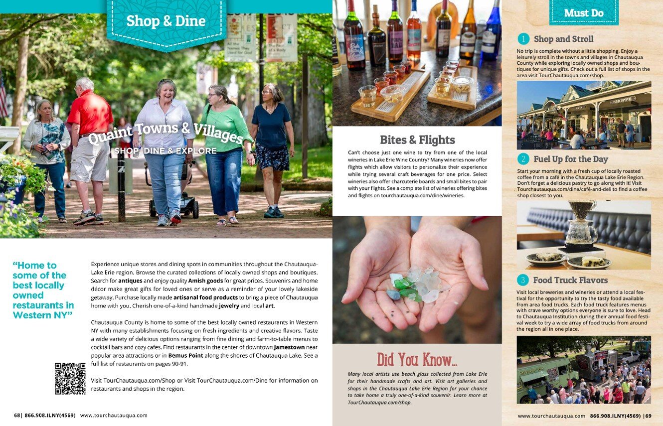 Travel Guide shop & dine spread