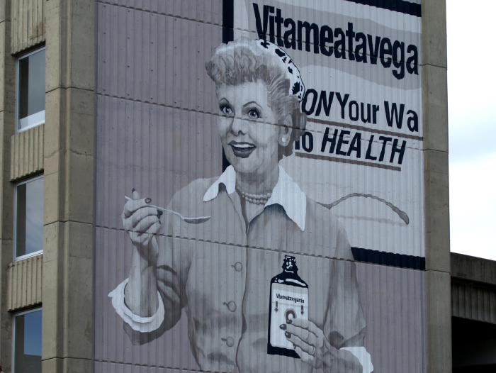 "Lucy Does a TV Commercial" Mural in Jamestown, New York