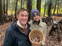 PFM House shiitake mushroom tour Heron Farm