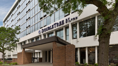 DoubleTree downtown Jamestown exterior resized