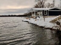 Blue Canoe Lake Cottage Cassadaga Lake in winter