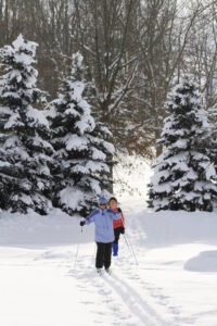 Two Women Cross Country Skiing, Chautauqua County