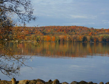 Chautauqua Lake in the fall.