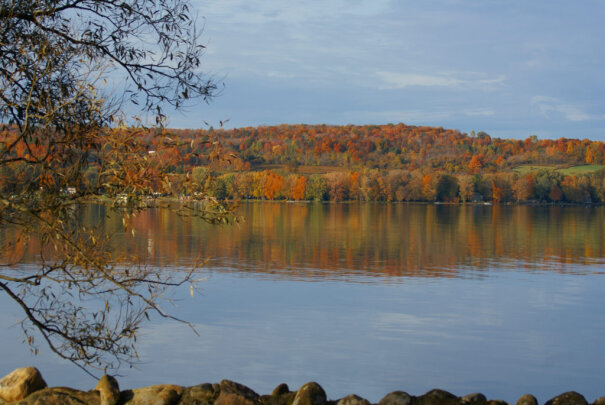 Chautauqua Lake in the fall.