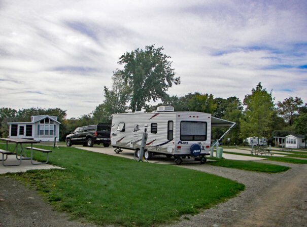 Camping at Chautauqua Lake.