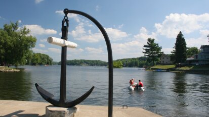 Schooner Mautenee's Anchor at Findley Lake, New York