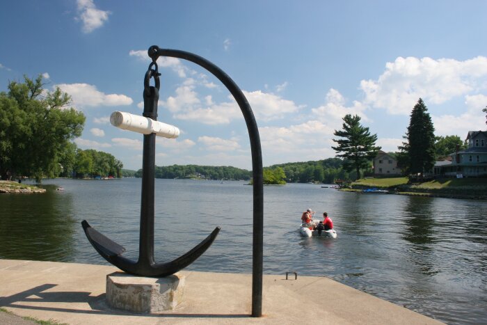 Schooner Mautenee's Anchor at Findley Lake, New York