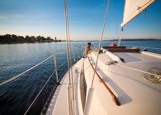 Chautauqua Lake Sailing near Miller Bell Tower photo by Ashley Baron