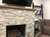 Chautauqua Luxe Rental TV and fireplace