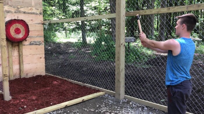 Axe throwing at Axcellent Adventures