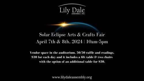 Lily Dale Assembly Solar Eclipse Arts & Crafts Fair