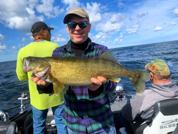 Jim Proffitt with walleye