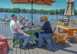 Lakefront dining at the Casino in Chautauqua.