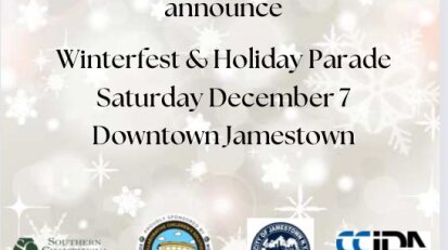 Winterfest and holiday parade december 7 downtown jamestown