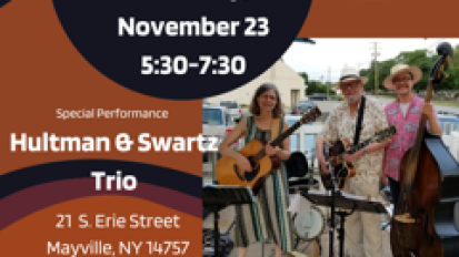 Hultman and Swartz Trio live music Music for Your Mouth Saturday November 23