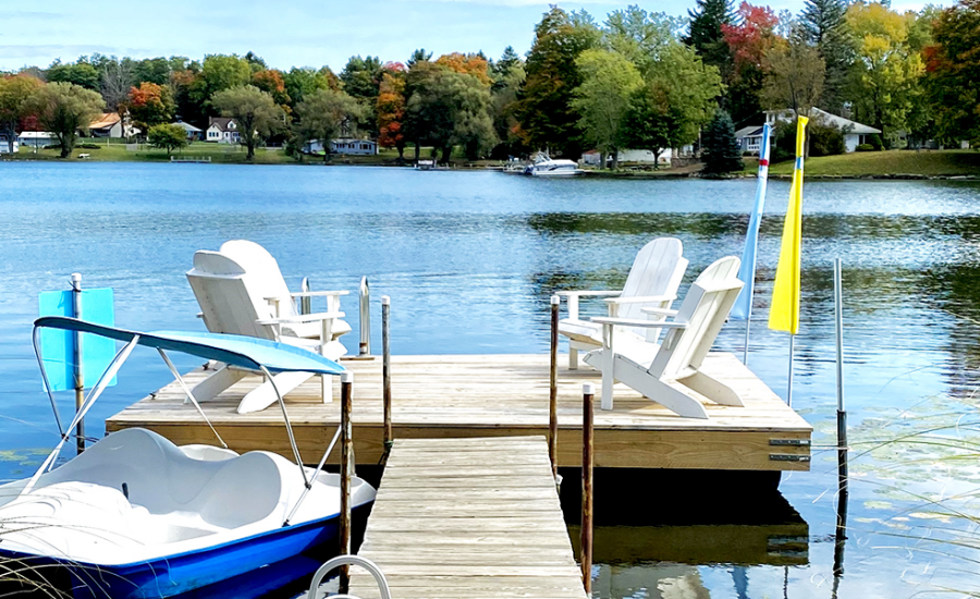 dock-blue-oar-cassadaga-lakes-ny