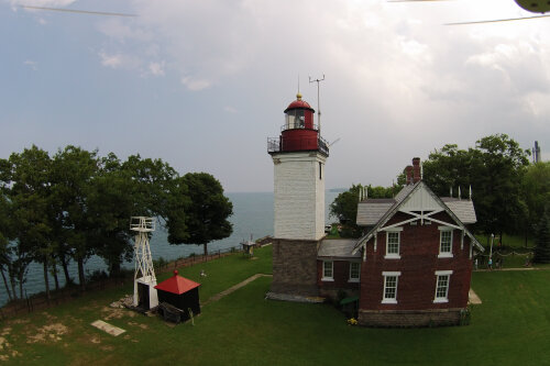 Dunkirk Lighthouse with view of Lake Erie